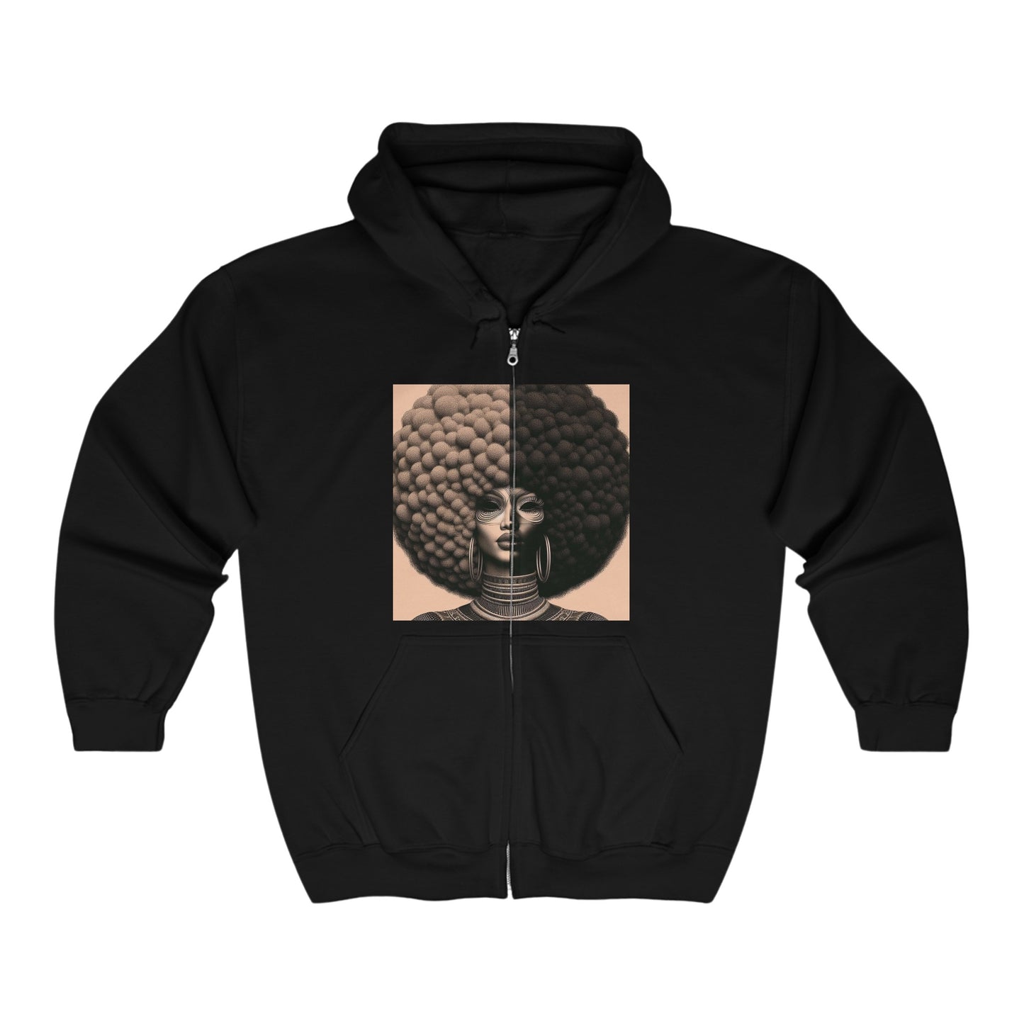 Afro Power Unisex Heavy Blend™ Full Zip Hooded Sweatshirt #AP3