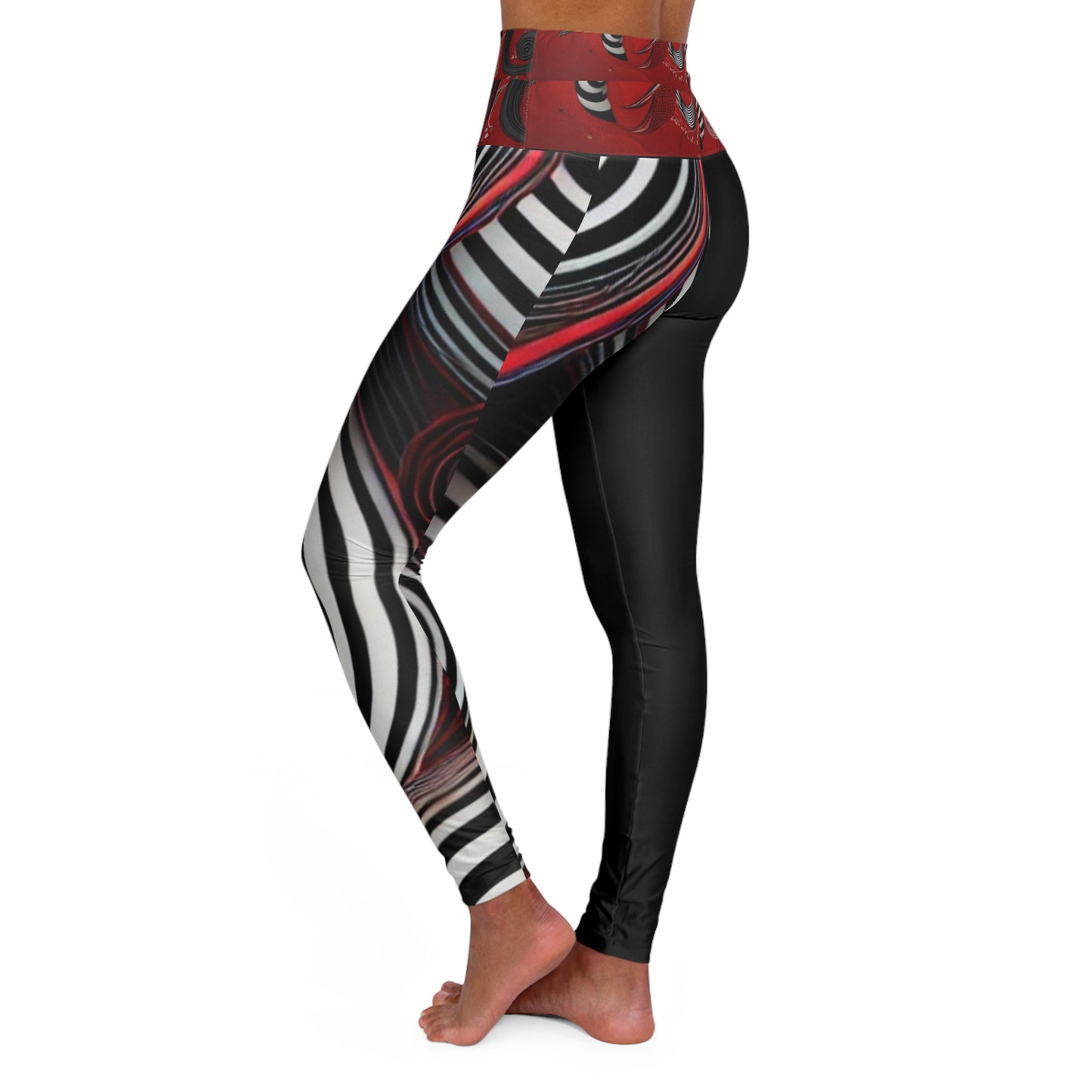 Sill Black High Waisted Yoga Leggings (AOP) #SB17