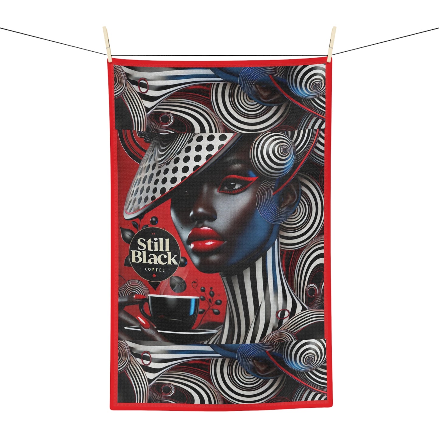 Still Black Microfiber Tea Towel #SB14