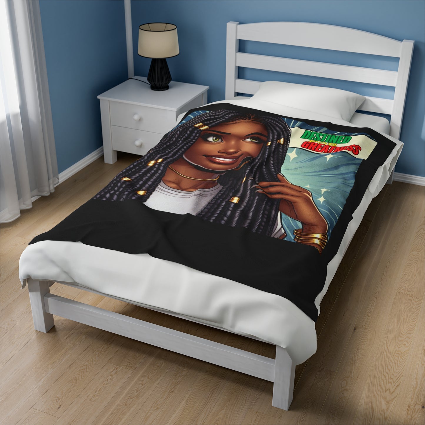 Destined For Greatness Velveteen Plush Blanket #9