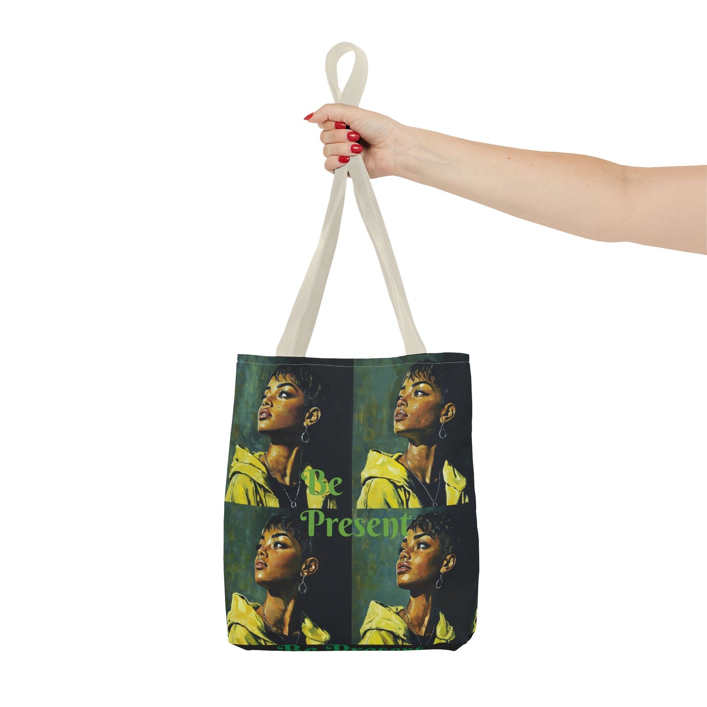Be Present Tote Bag (AOP) #T13