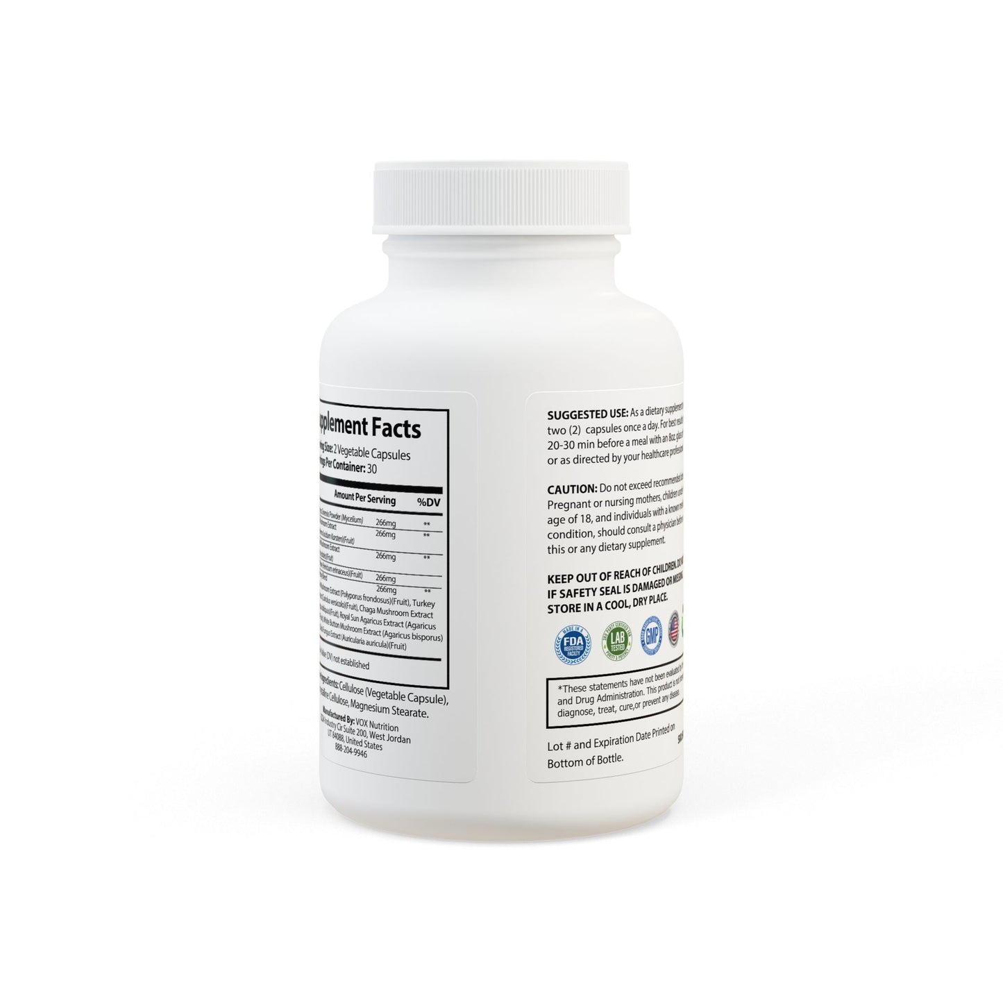 Mushroom Blend Supplement (60 Capsules) #GLP22