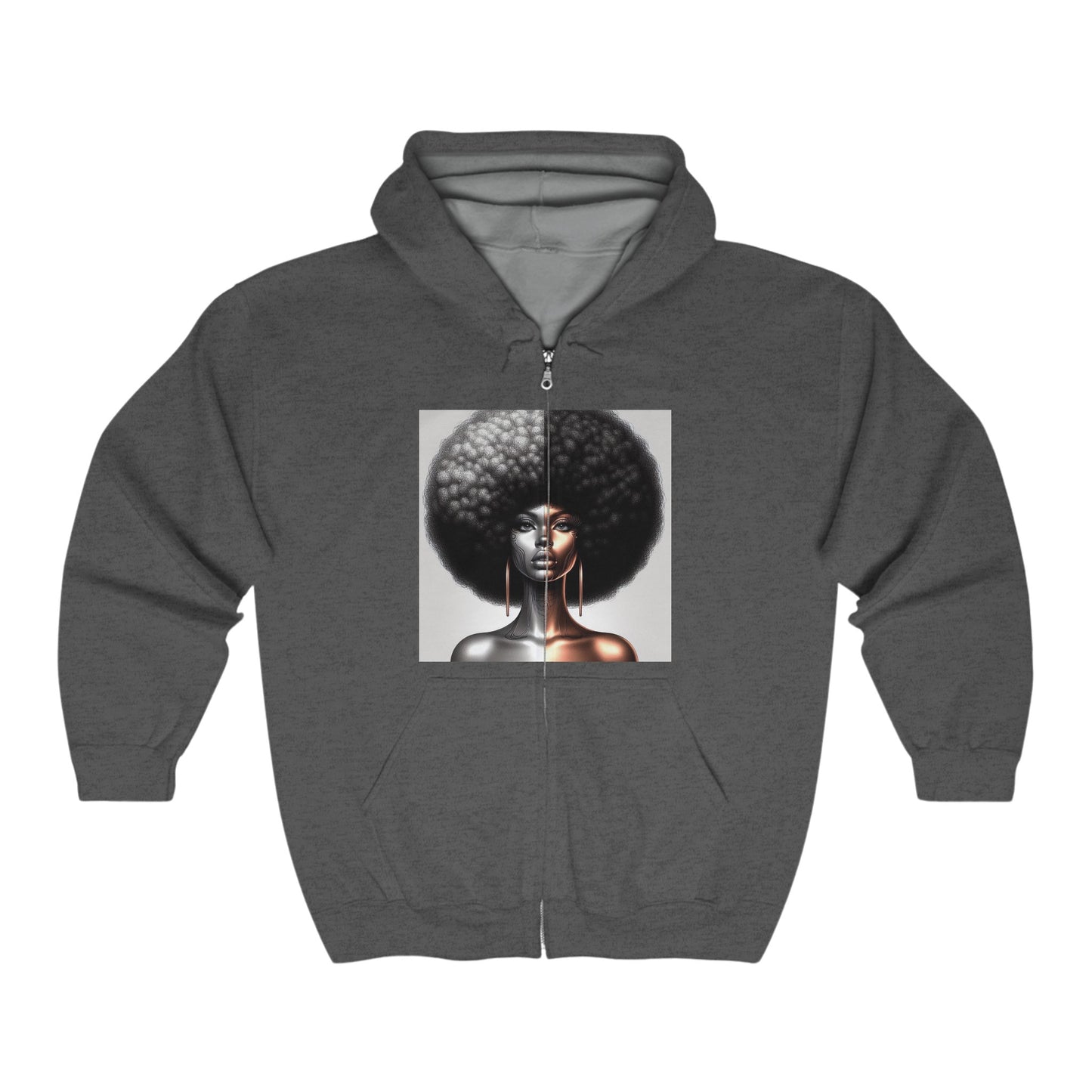 Afro Power Unisex Heavy Blend™ Full Zip Hooded Sweatshirt #AP8