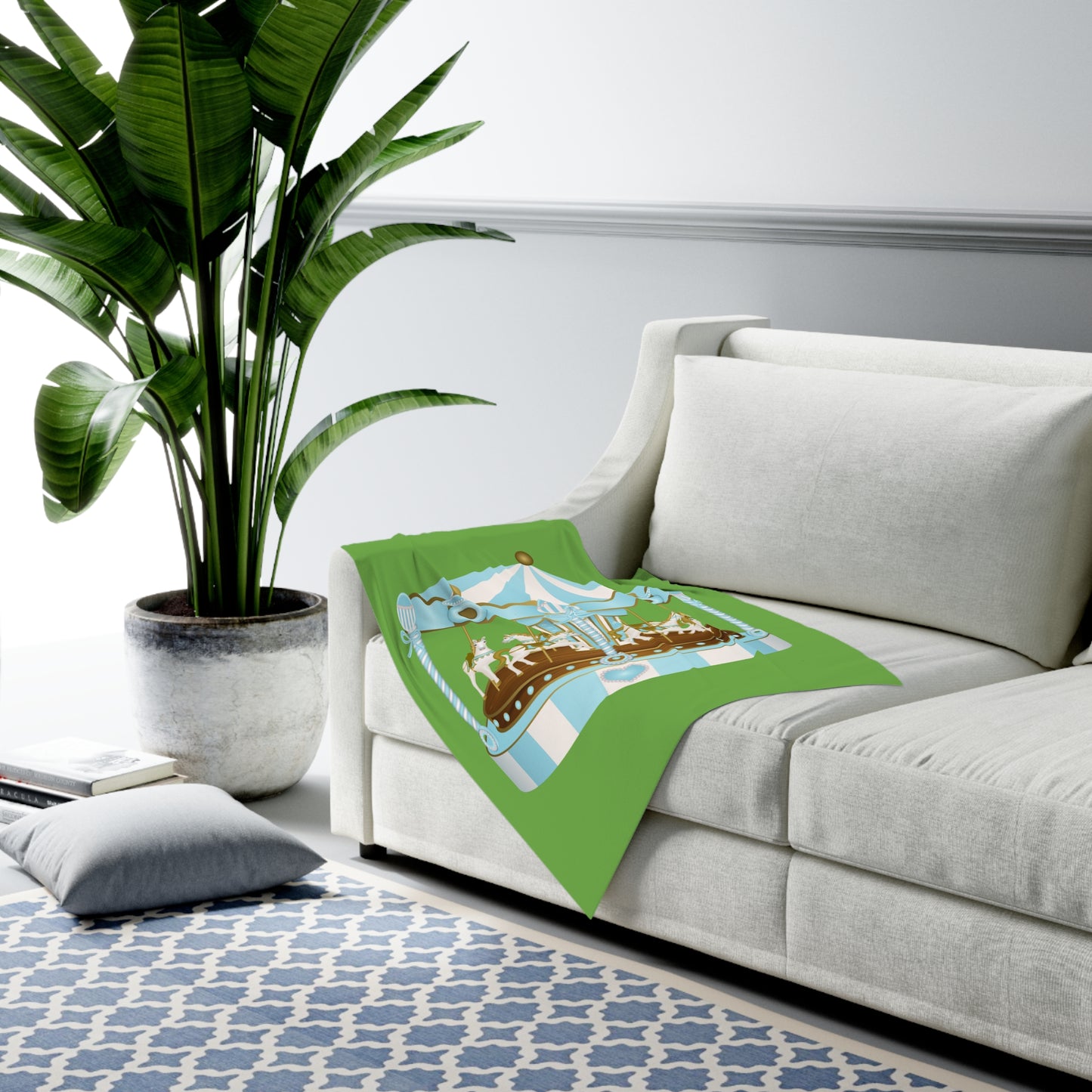 Merry Go Around Baby Swaddle Blanket #MGA1