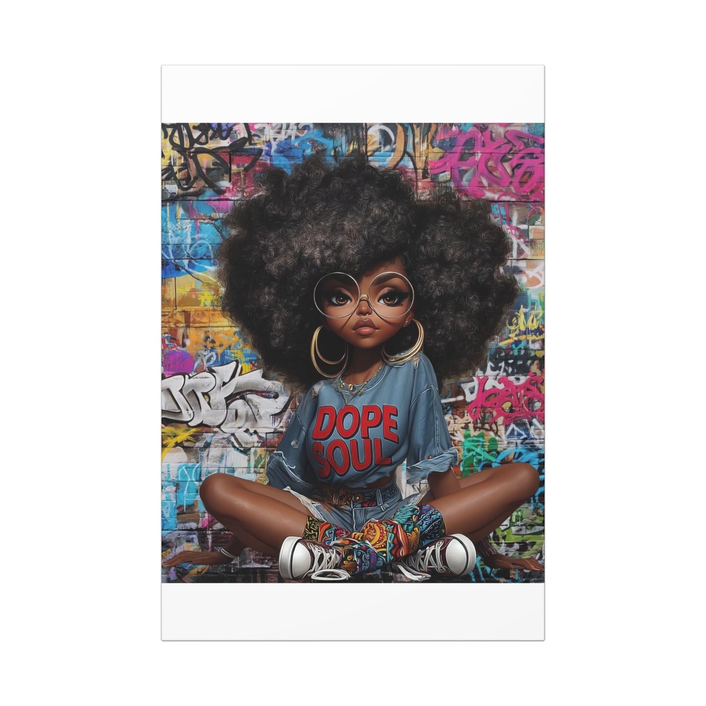 Urban Vibe Canvas Art, Dope Soul Wall Decor, Unique Gift for Art Lovers, Afrocentric Home Decor, Street Art Print