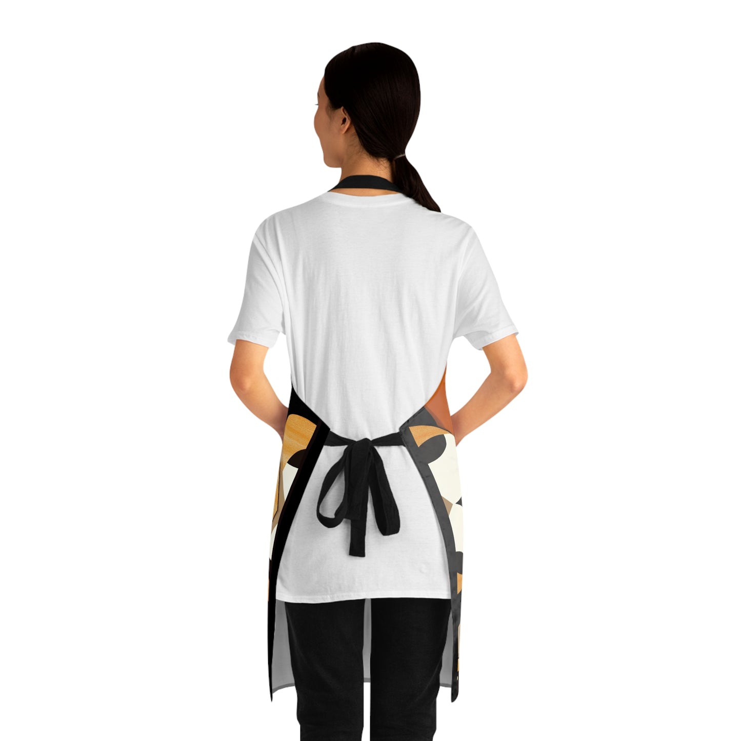 Afrocentric Apron - Bold Graphic Kitchen Cooking Wear, African Inspired Chef Apron