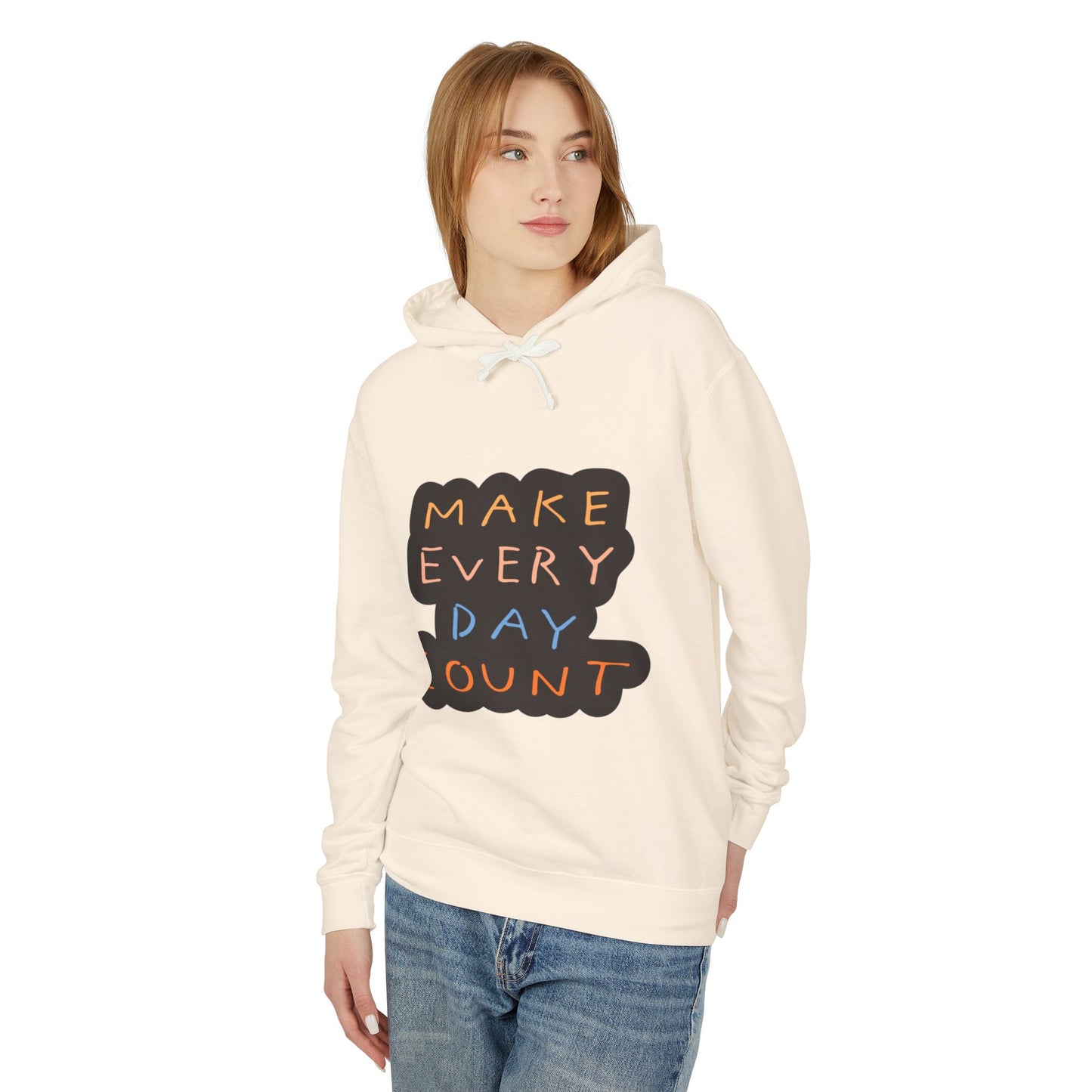 Affirmations Unisex Lightweight Hooded Sweatshirt #AU1