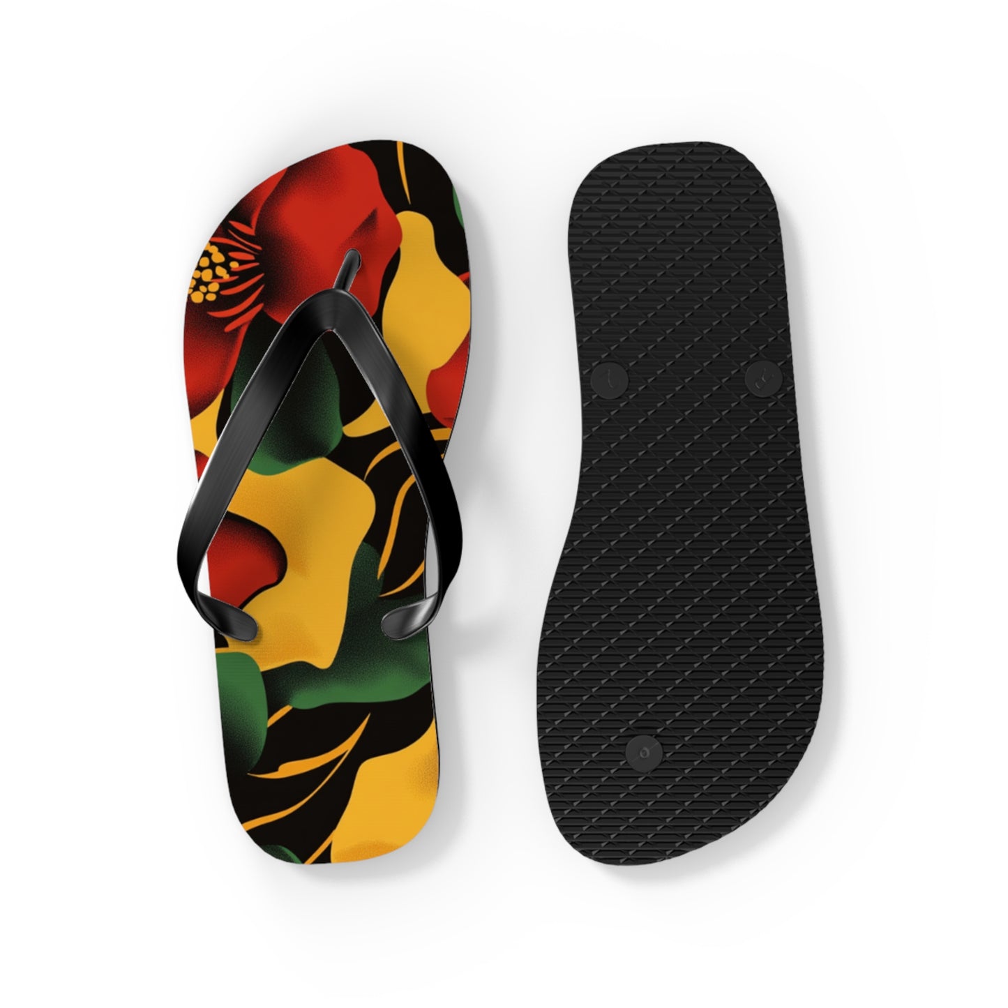 Tropical Floral Flip Flops | Summer Footwear Beach Sandals Vacation Ready Poolside Comfort Gift for Him