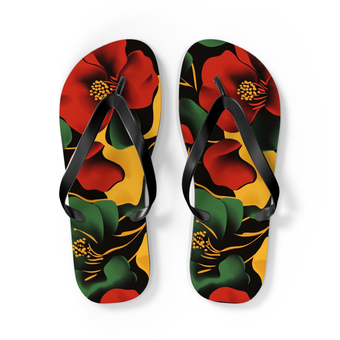 Tropical Floral Flip Flops | Beach Sandals for Summer Vibes Vacation Footwear Gift for Her Pool Party Shoes Comfortable Beachwear