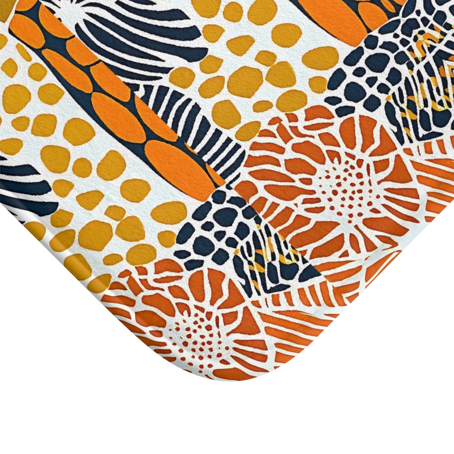 Vibrant Botanical Bath Mat, Boho Bathroom Decor, Modern Home Accent, Cozy Gift for Art Lovers, Unique Bath Accessory