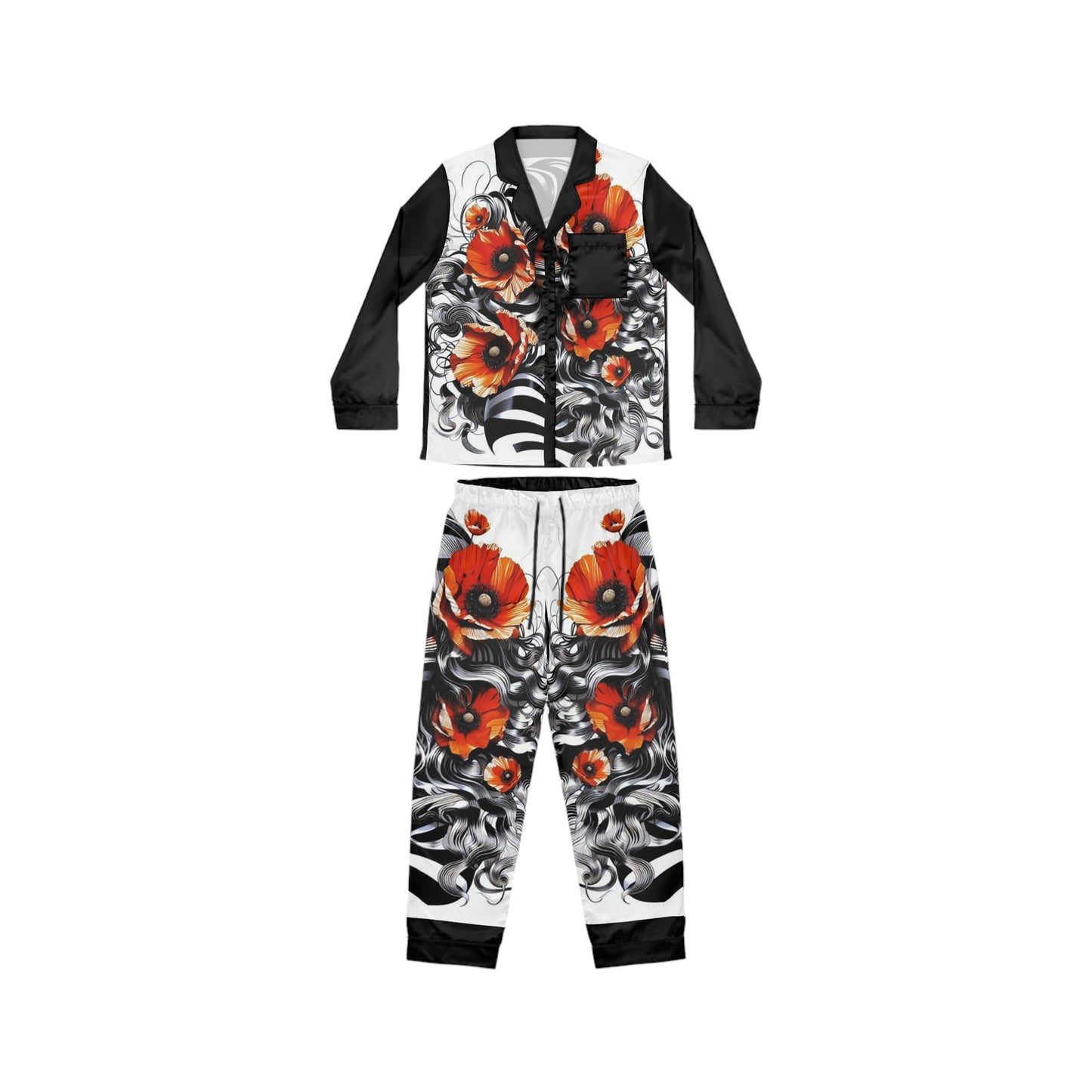Zebra Fantasy Women's Satin Pajamas (AOP) #ZF39