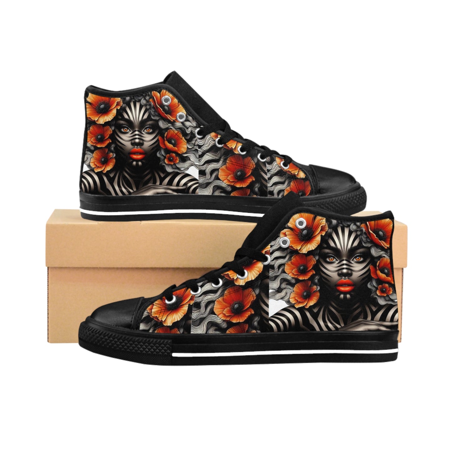 Zebra Fantasy Men's Classic Sneakers #ZF14