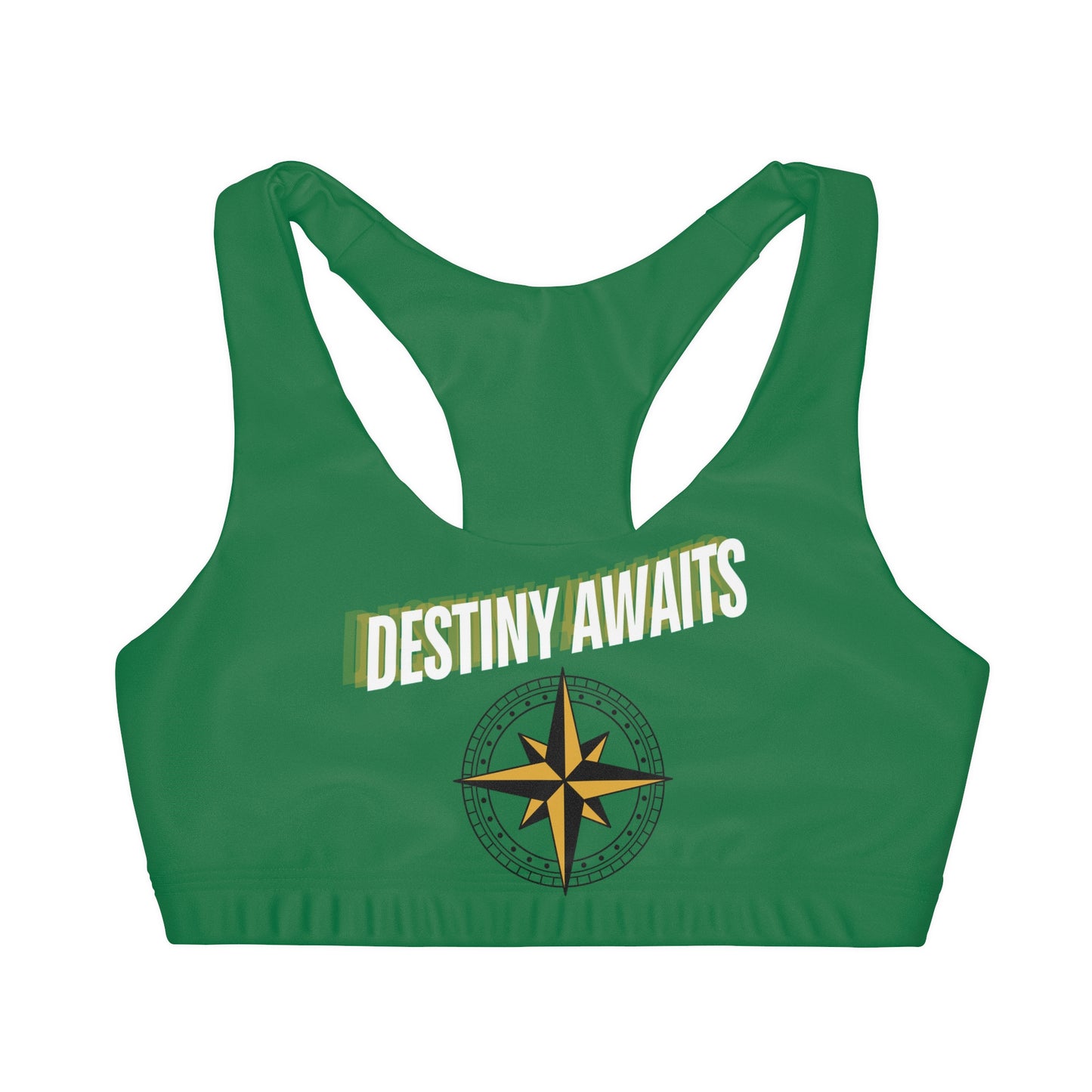 Destined For Greatness Girls' Double Lined Seamless Sports Bra (AOP) #1
