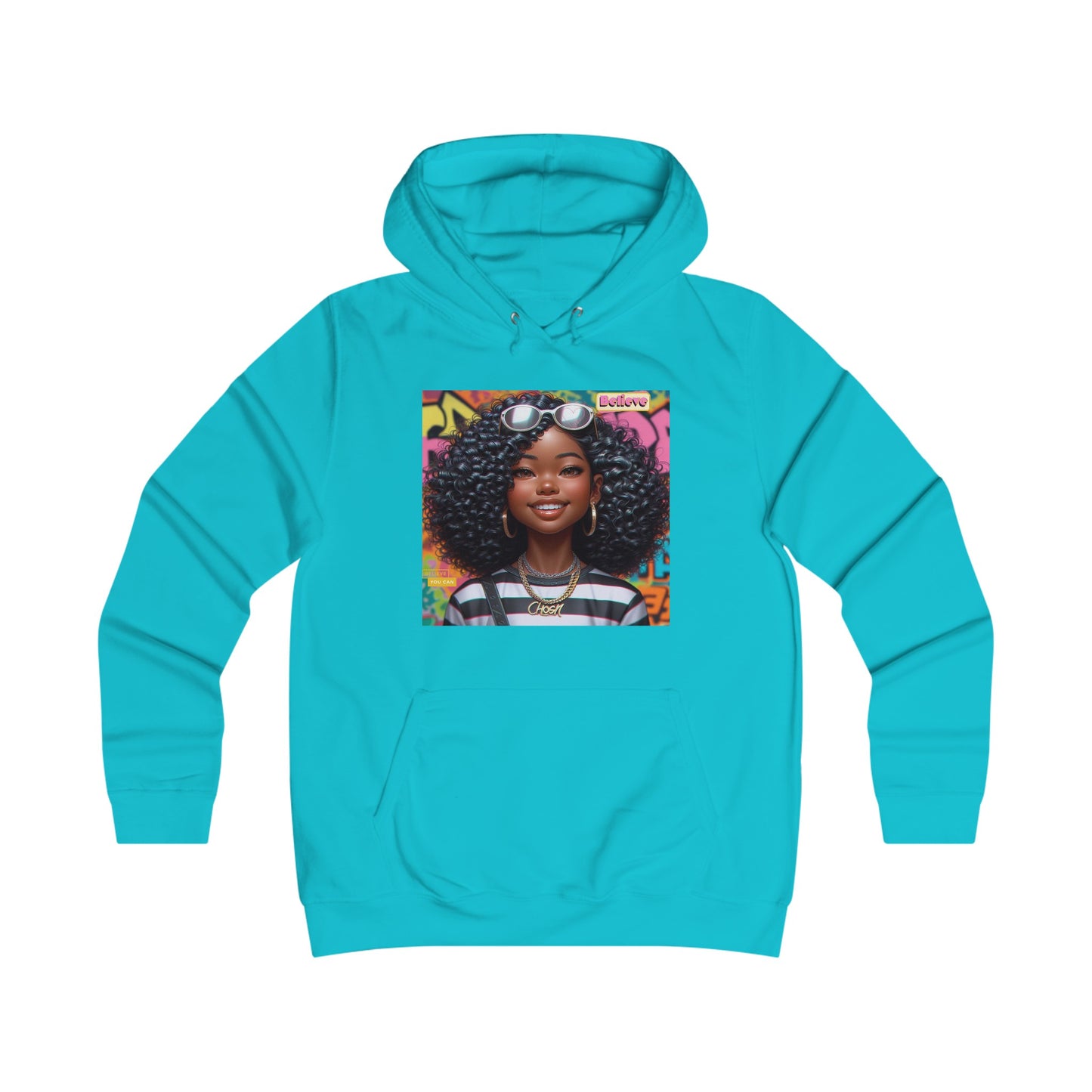 Believe Girlie College Hoodie #51