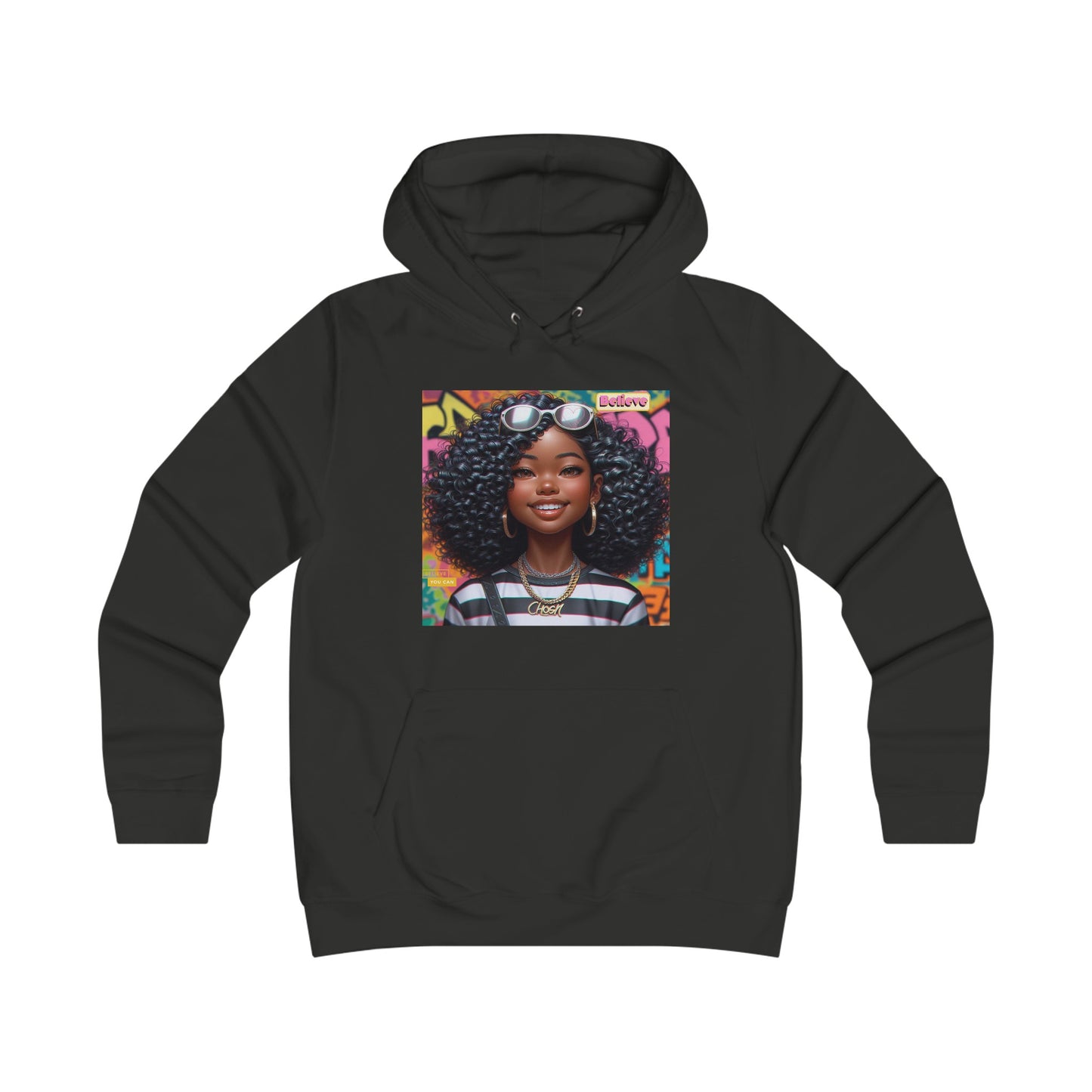 Believe Girlie College Hoodie #51