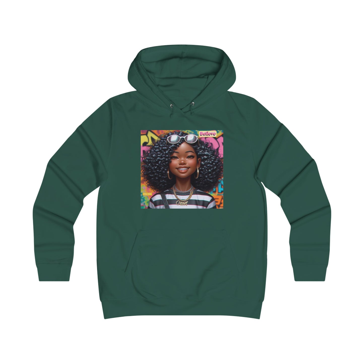 Believe Girlie College Hoodie #51