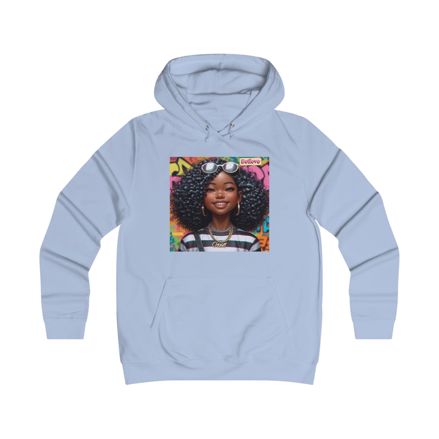 Believe Girlie College Hoodie #51