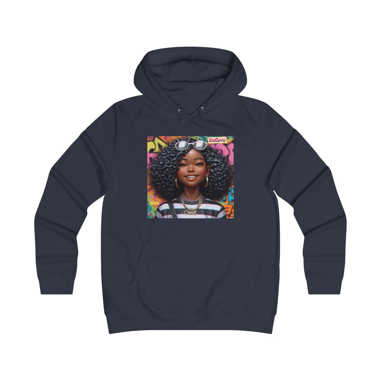 Believe Girlie College Hoodie #51