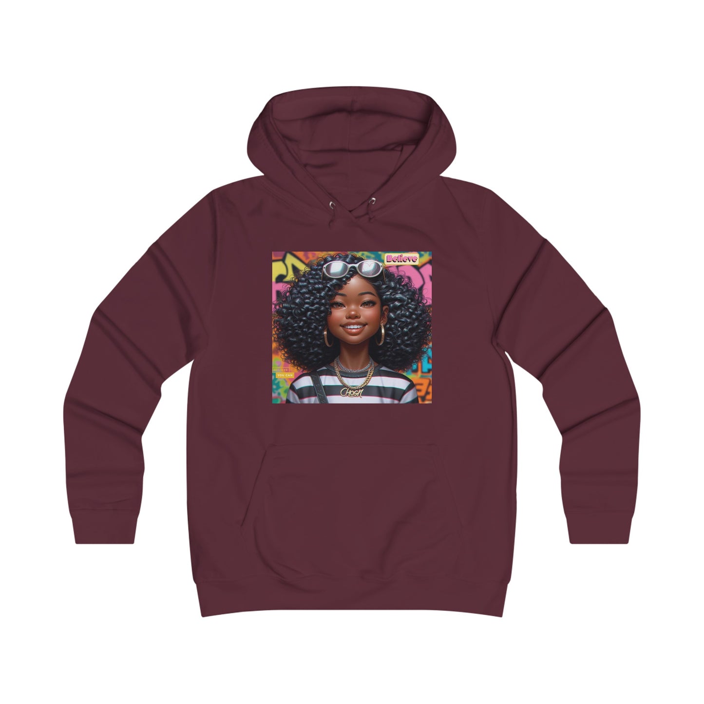 Believe Girlie College Hoodie #51
