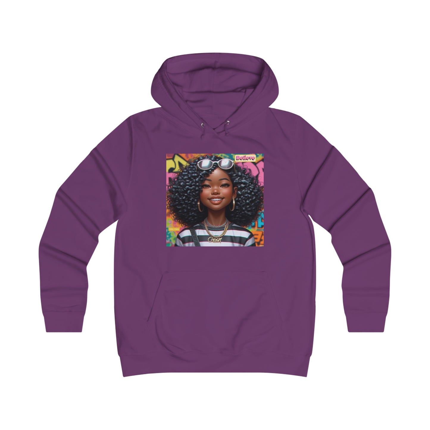 Believe Girlie College Hoodie #51