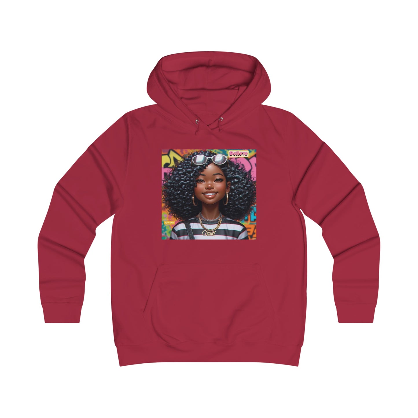 Believe Girlie College Hoodie #51