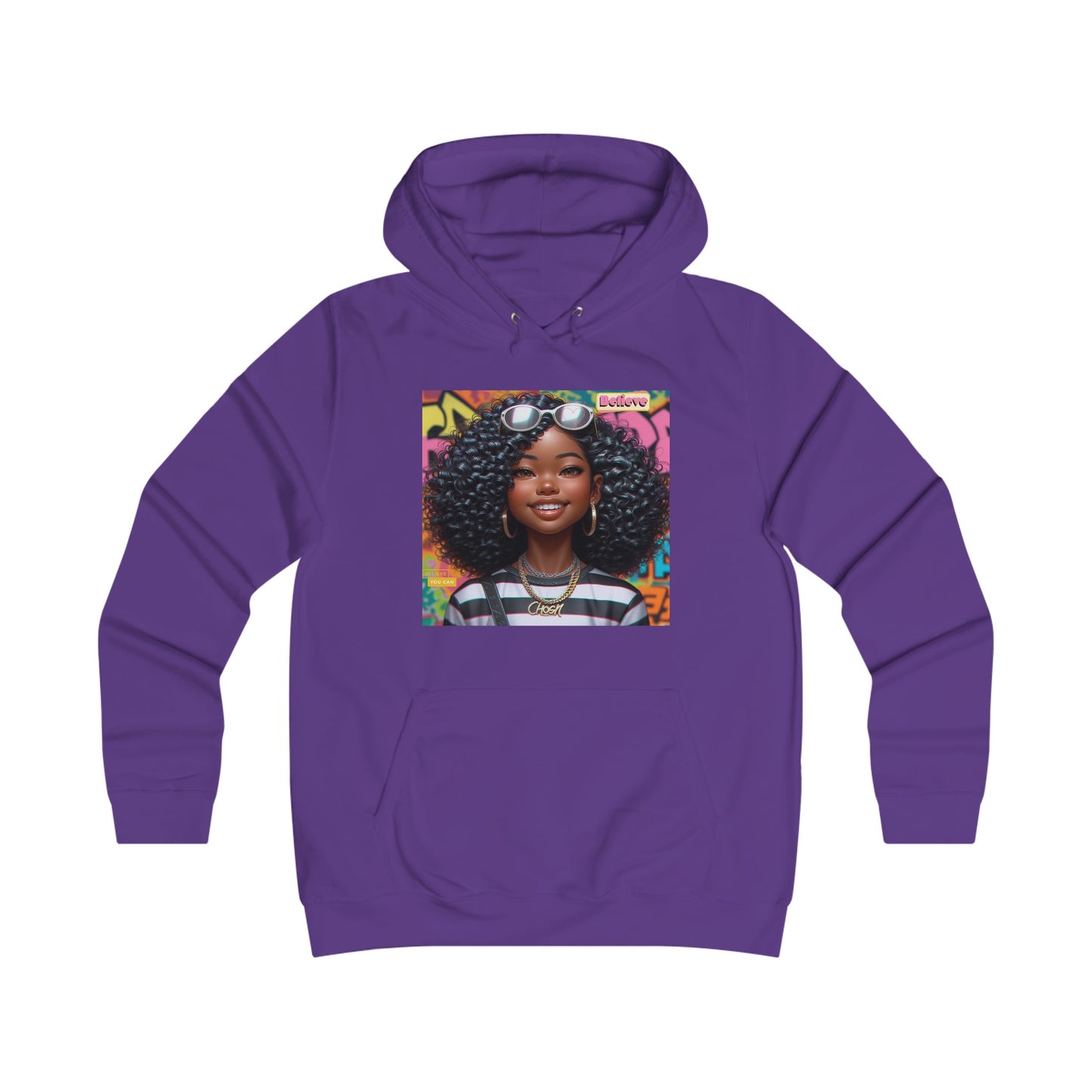 Believe Girlie College Hoodie #51