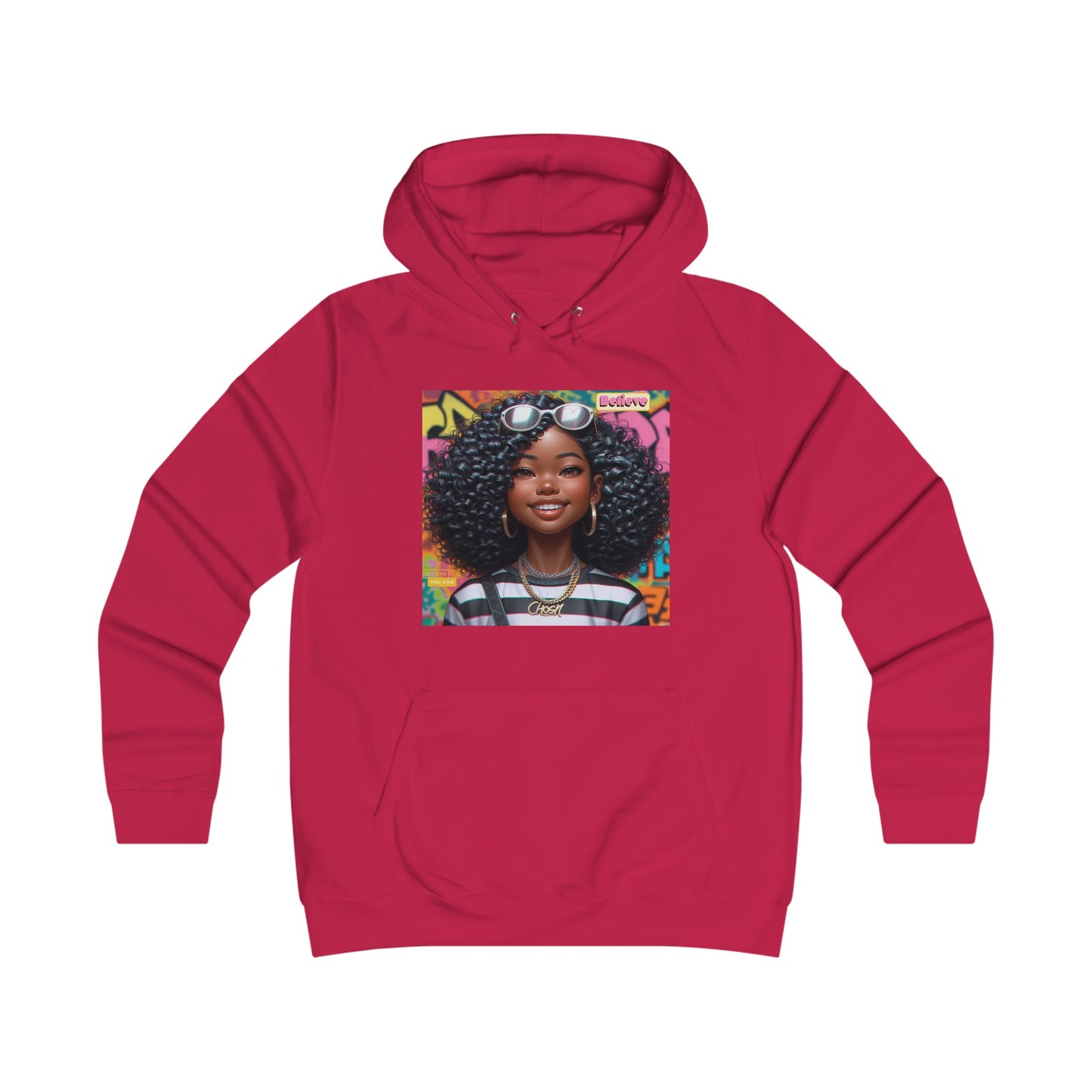 Believe Girlie College Hoodie #51