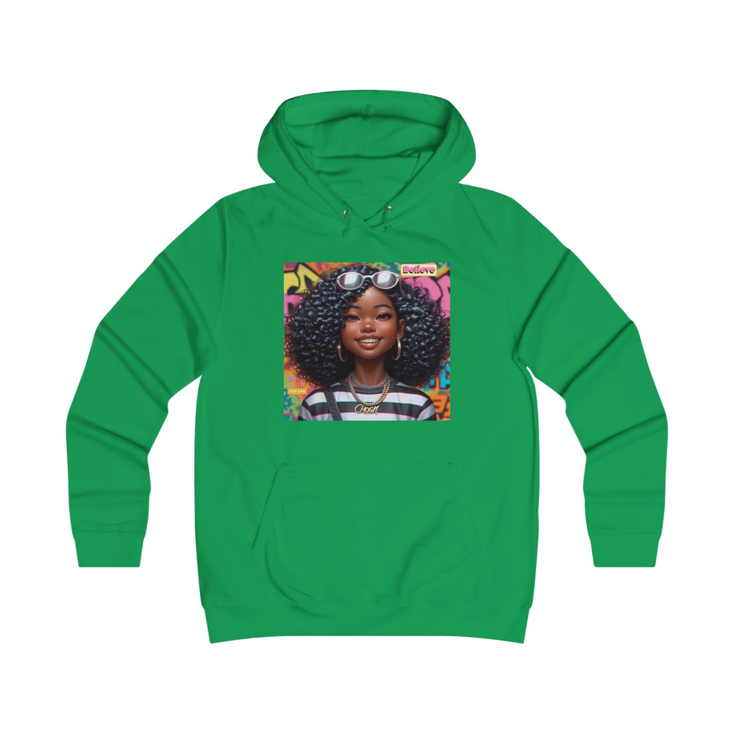 Believe Girlie College Hoodie #51