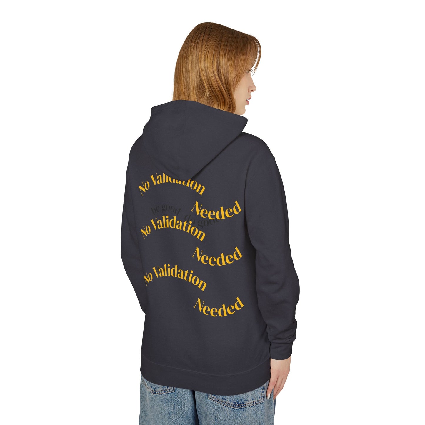 Empowering Affirmations Lightweight Hoodie, Inspirational Sweatshirt, Self Love