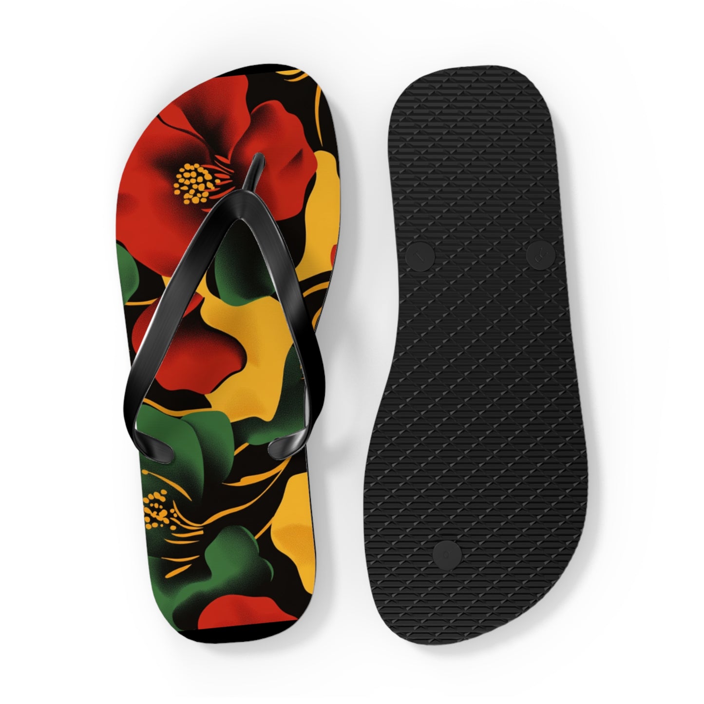 Tropical Floral Flip Flops | Beach Sandals for Summer Vibes Vacation Footwear Gift for Her Pool Party Shoes Comfortable Beachwear