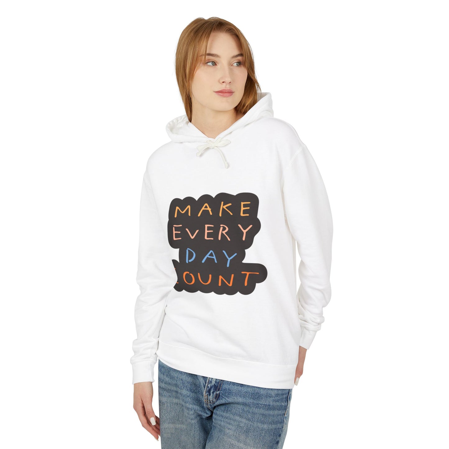 Affirmations Unisex Lightweight Hooded Sweatshirt #AU1
