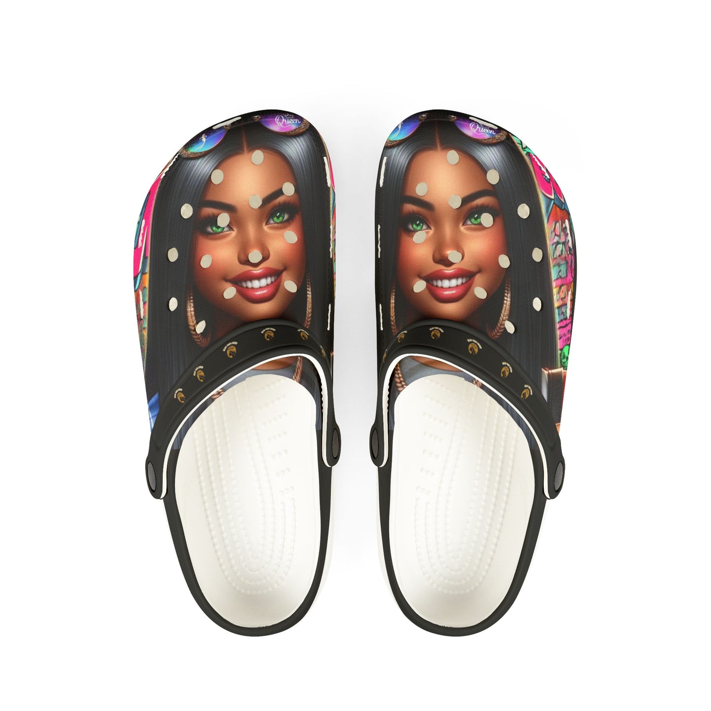 Queen-Wear Your Crown EVA Foam Rubber Shoes (AOP) #23U