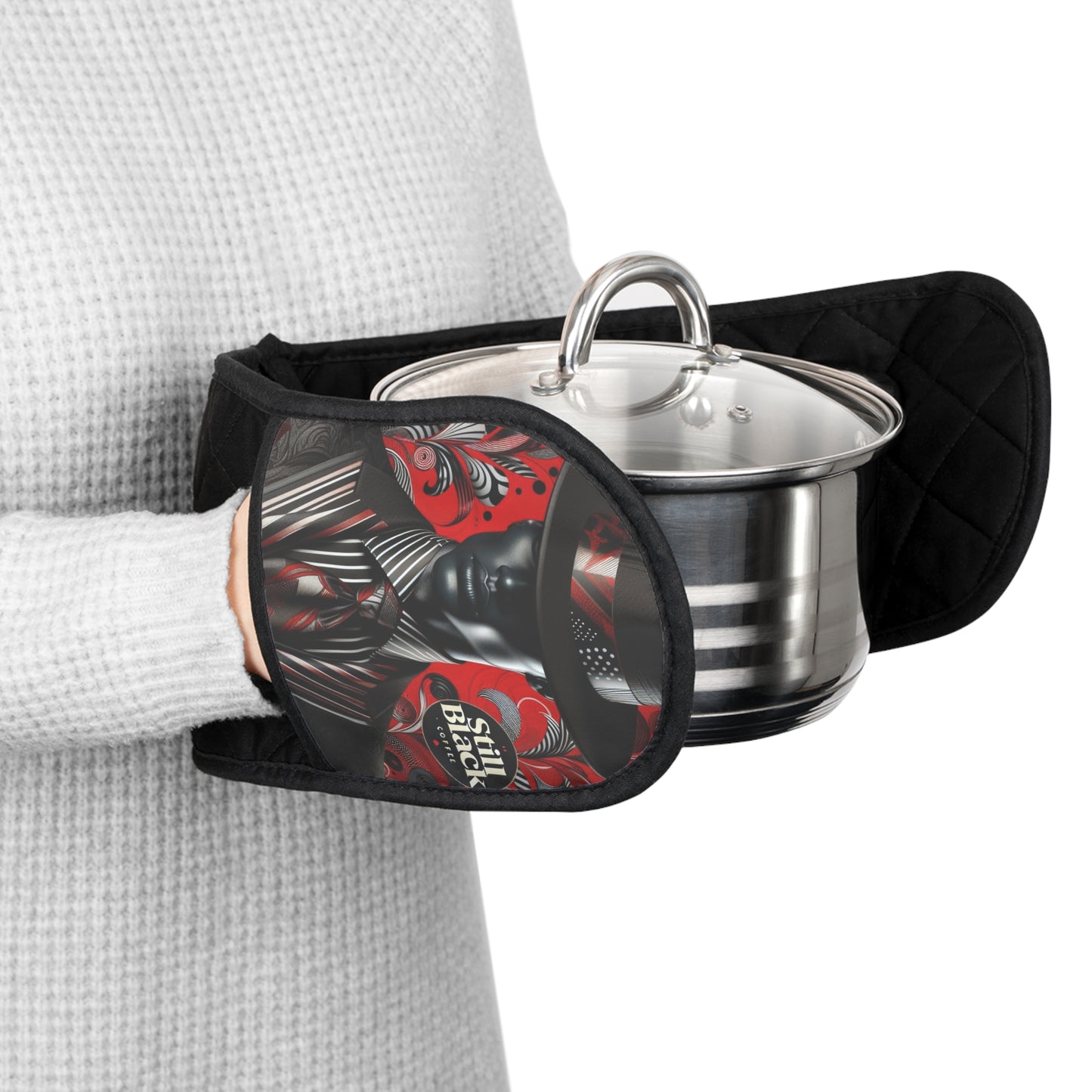 Stll Black Oven Mitts #SB13
