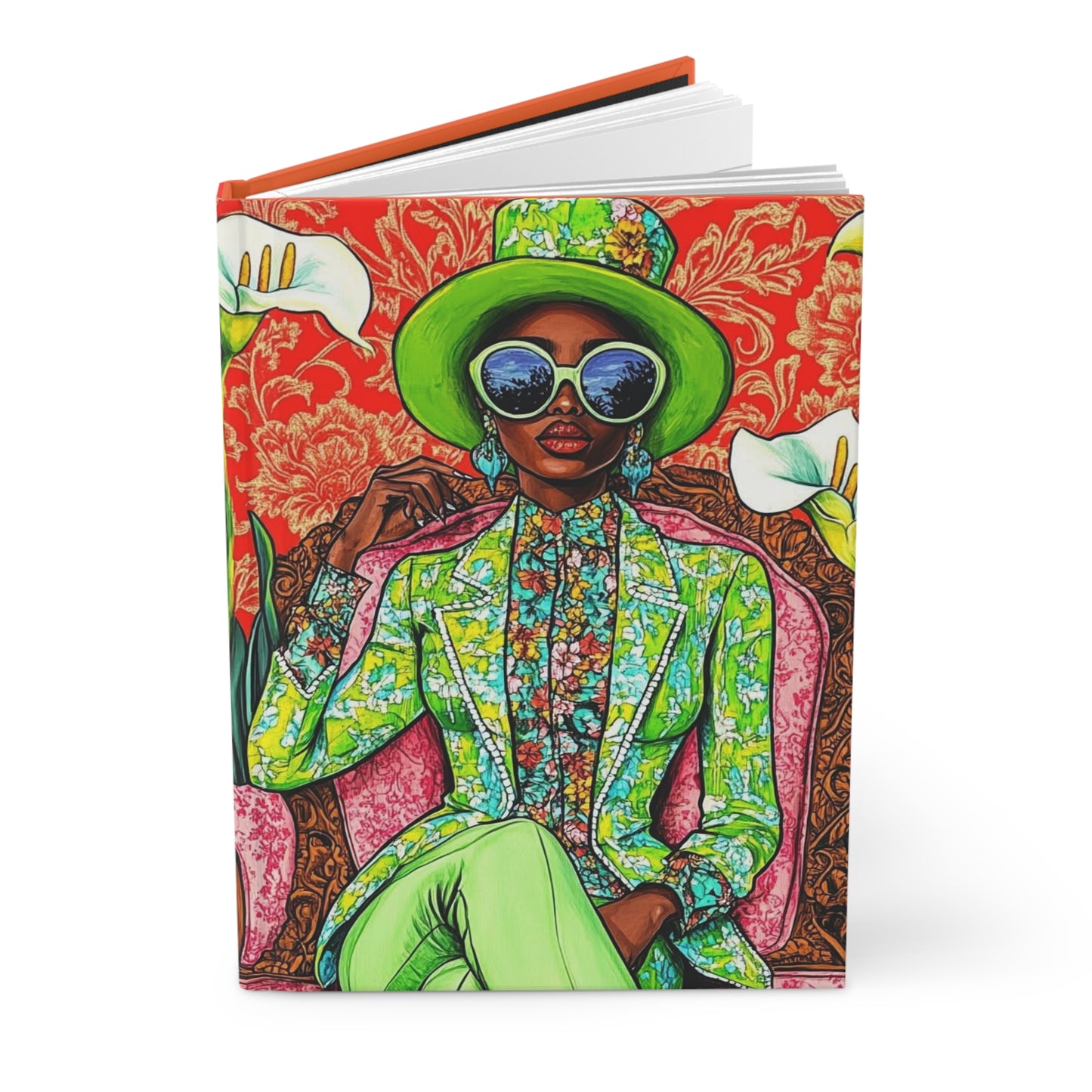 Power She Wears, Empowerment Afrocentric Hardcover Journal - Matte Cover