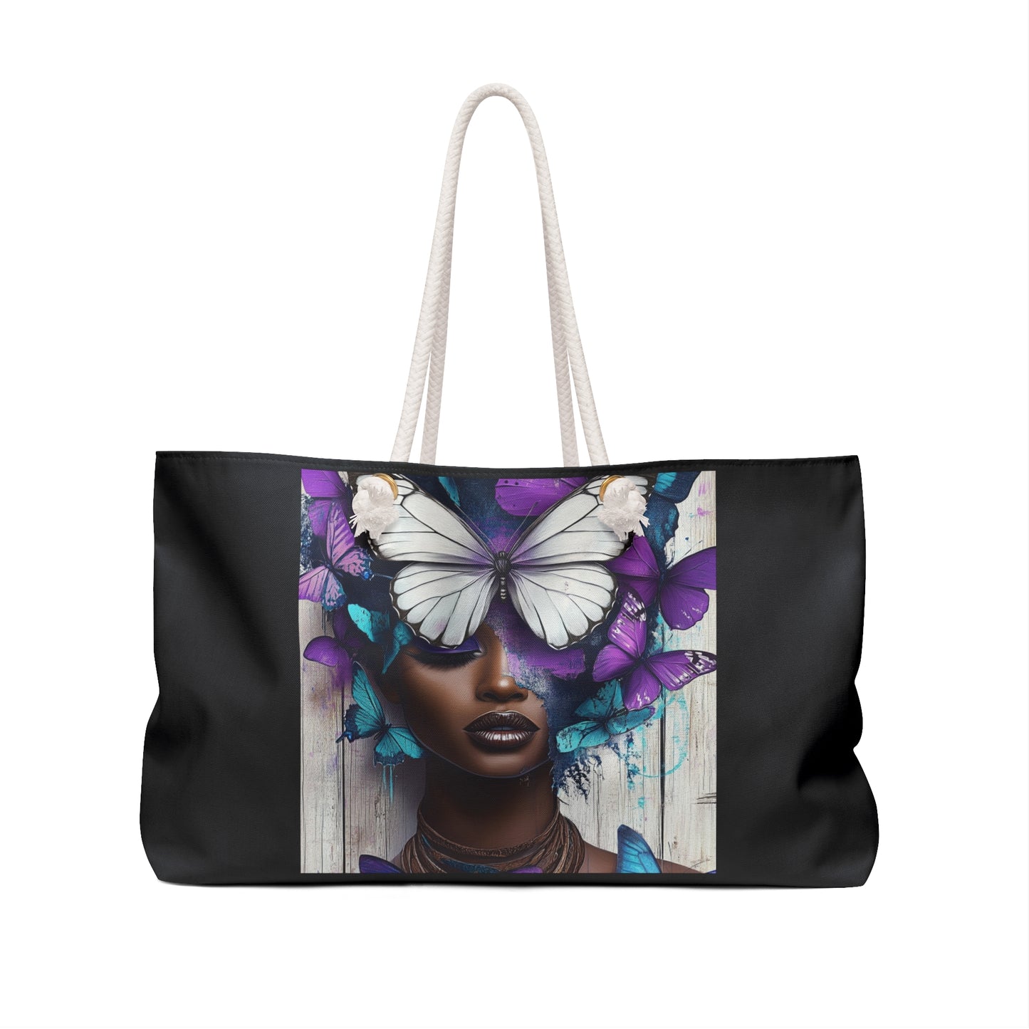 Butterfly Beauty Weekender Bag, Trendy Travel Tote, Overnight Duffel, Fashion,