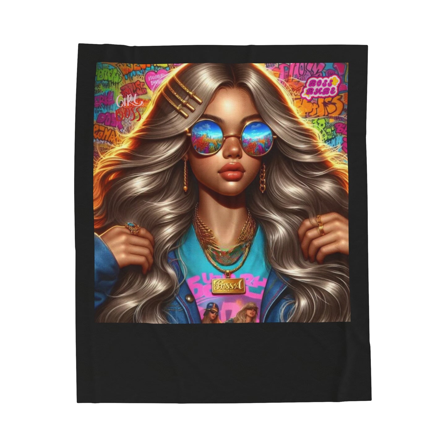 Future Boss Velveteen Plush Blanket #35