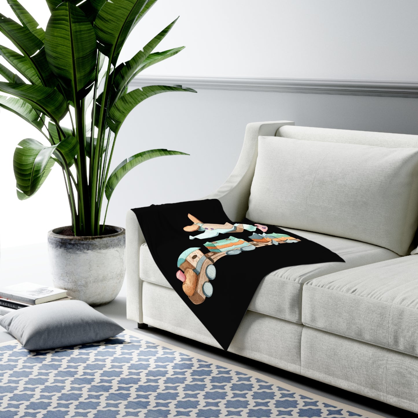 Train Baby Swaddle Blanket #TR1