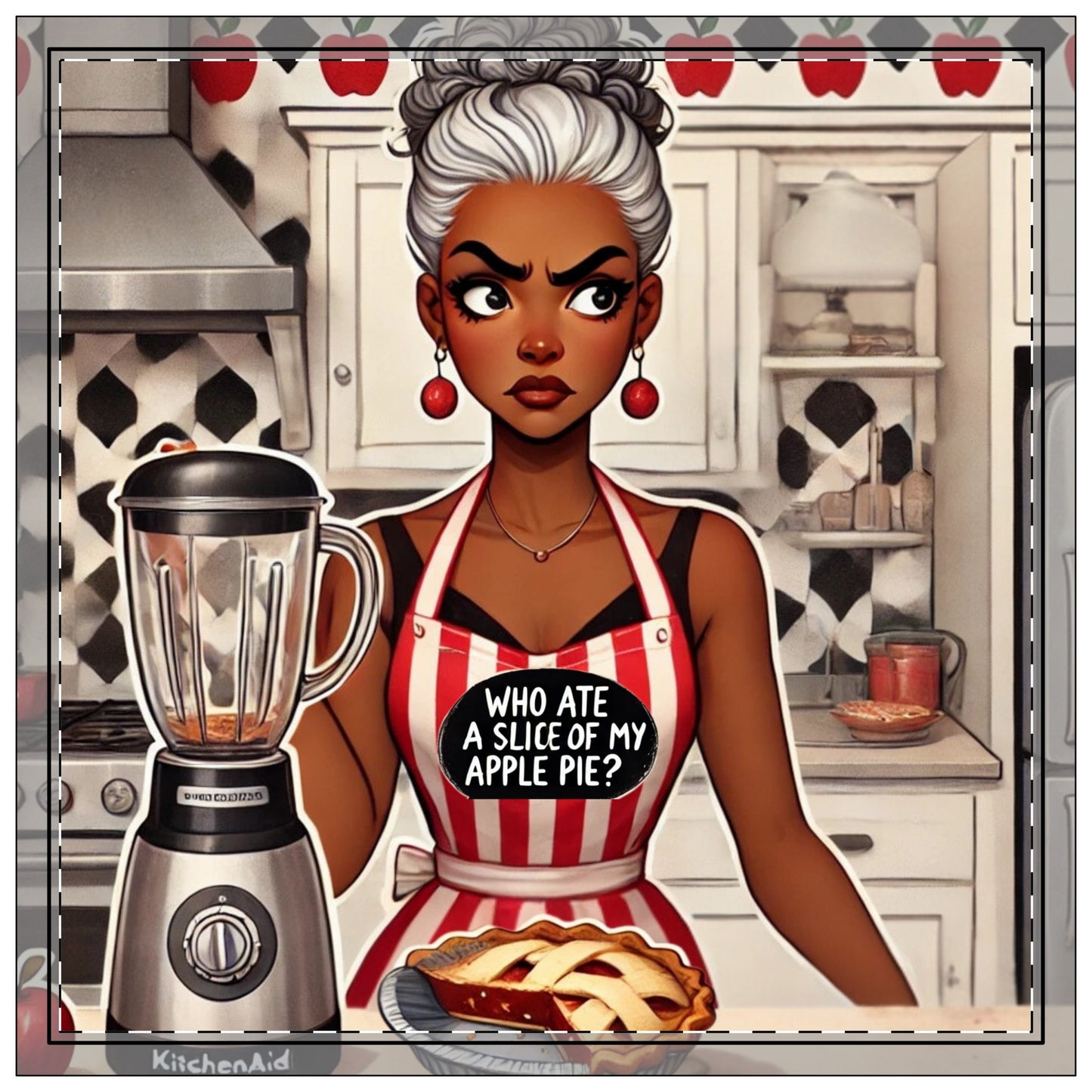 Apple Pie Heist Napkins, 4-set #APH1