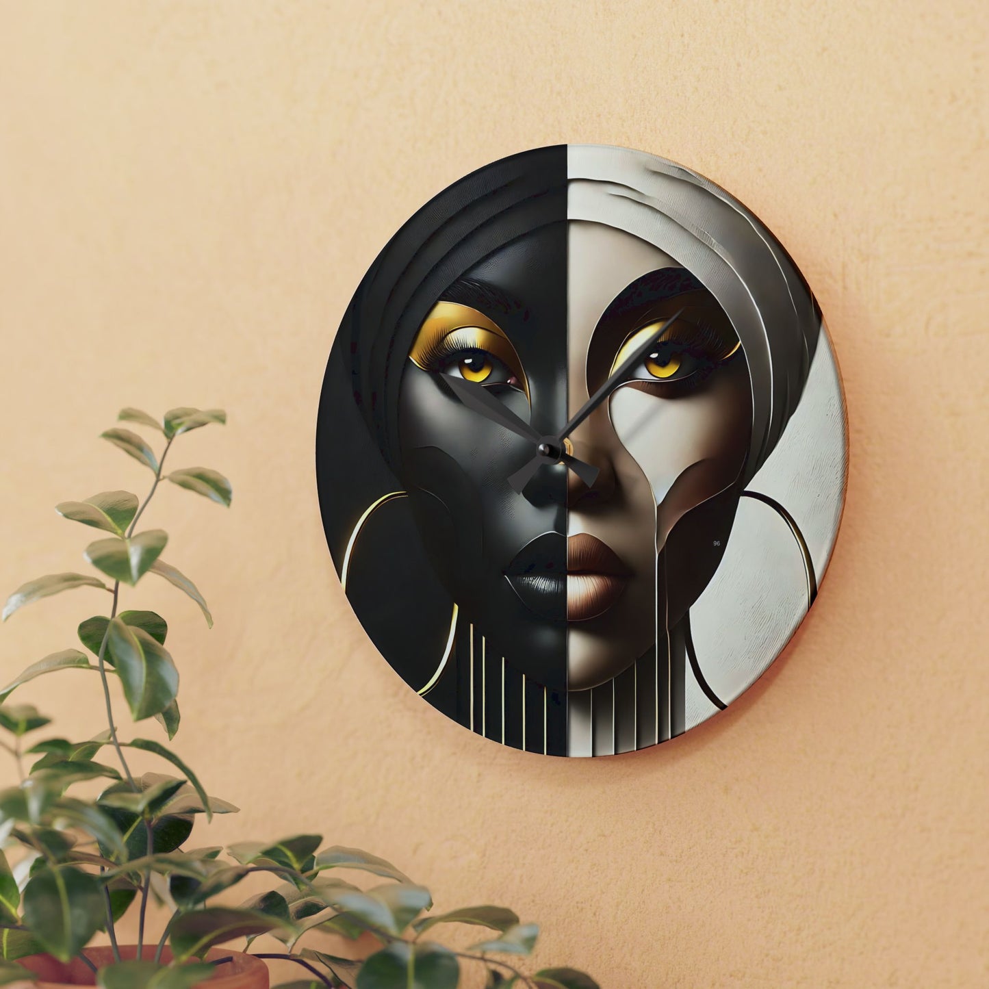 Duality Acrylic Wall Clock #DLTY1