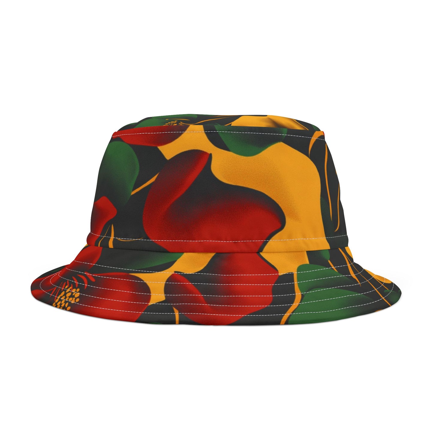 Vibrant Floral Bucket Hat Summer Accessory Festival Style Unisex Hat Beachwear Casual Outdoor Fashion