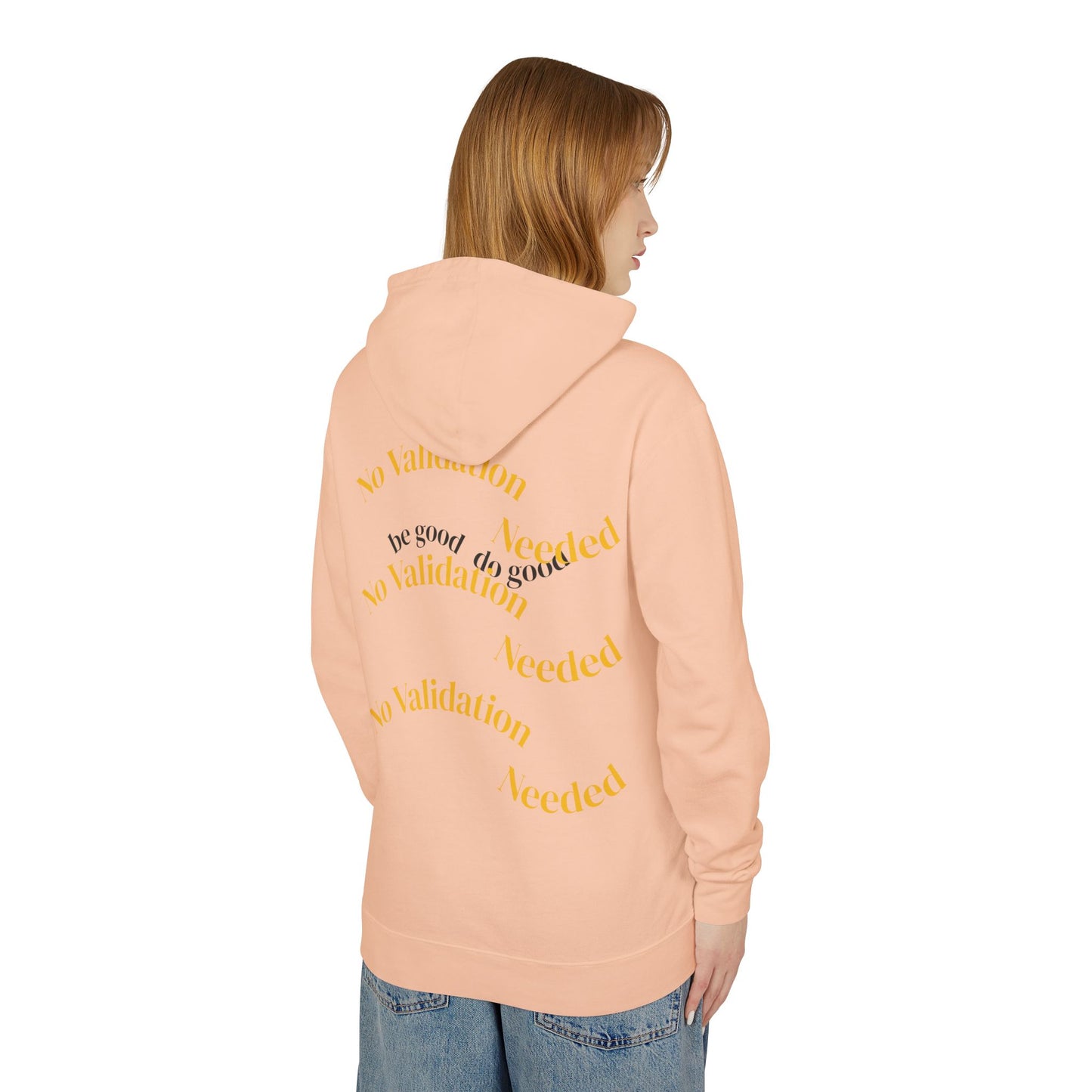 Empowering Affirmations Lightweight Hoodie, Inspirational Sweatshirt, Self Love
