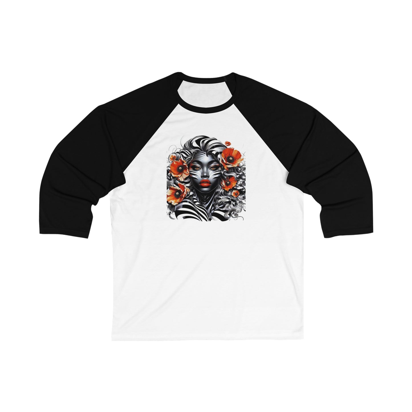 Zebra Fantasy 3\4 Sleeve Baseball Tee #ZF38