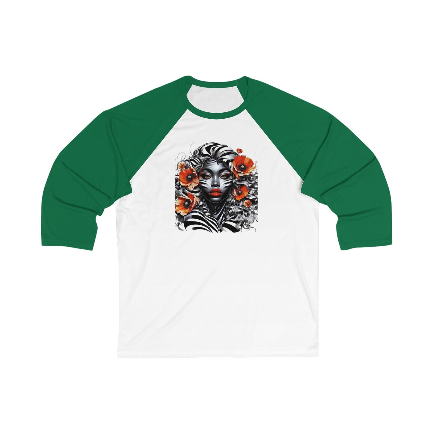Zebra Fantasy 3\4 Sleeve Baseball Tee #ZF38