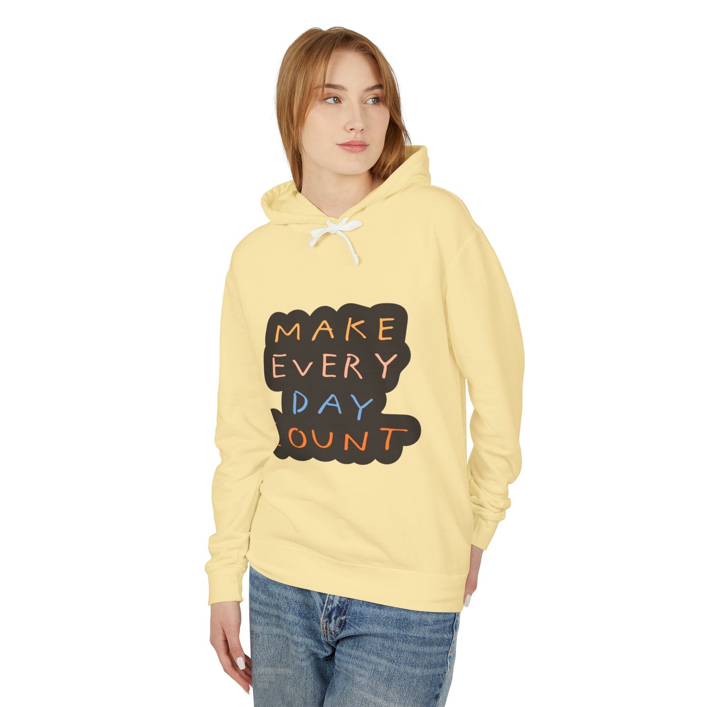 Affirmations Unisex Lightweight Hooded Sweatshirt #AU1
