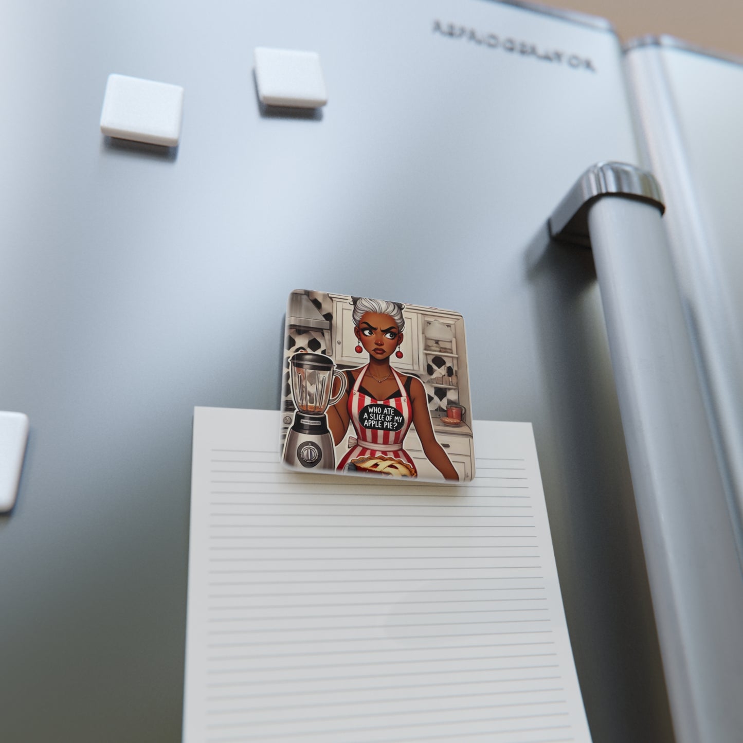 Apple Pie Heist Porcelain Magnet, Square #APH1