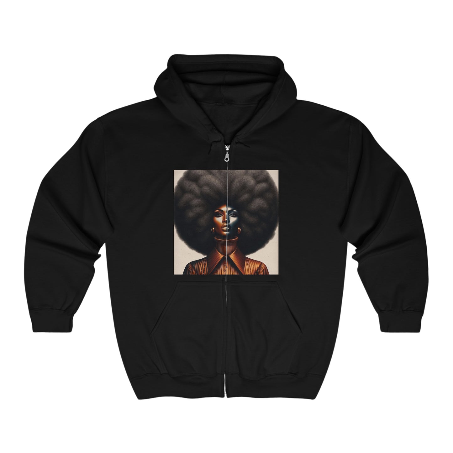 Afro Power Unisex Heavy Blend™ Full Zip Hooded Sweatshirt #AP4