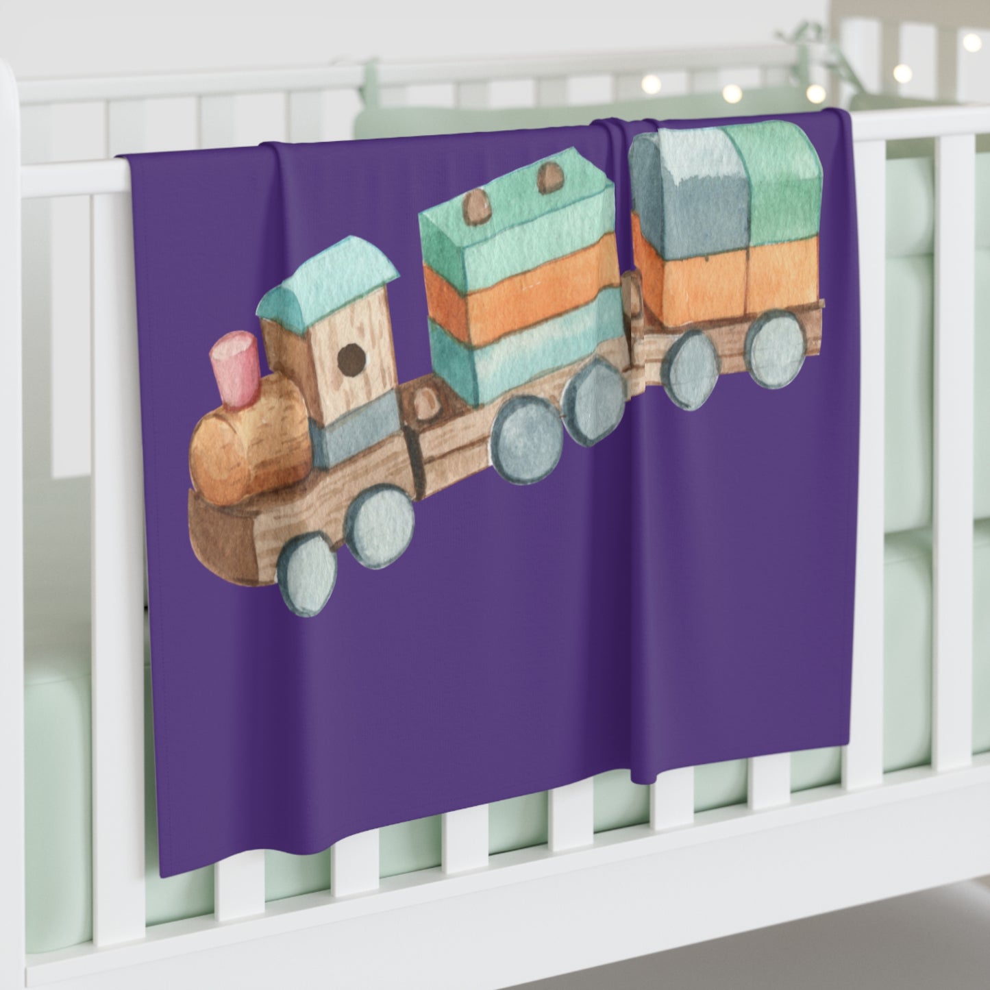 Train Baby Swaddle Blanket #TR1