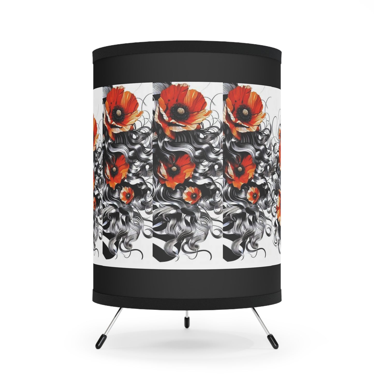 Zebra Fantasy Tripod Lamp with High-Res Printed Shade, US\CA plug #SZ35