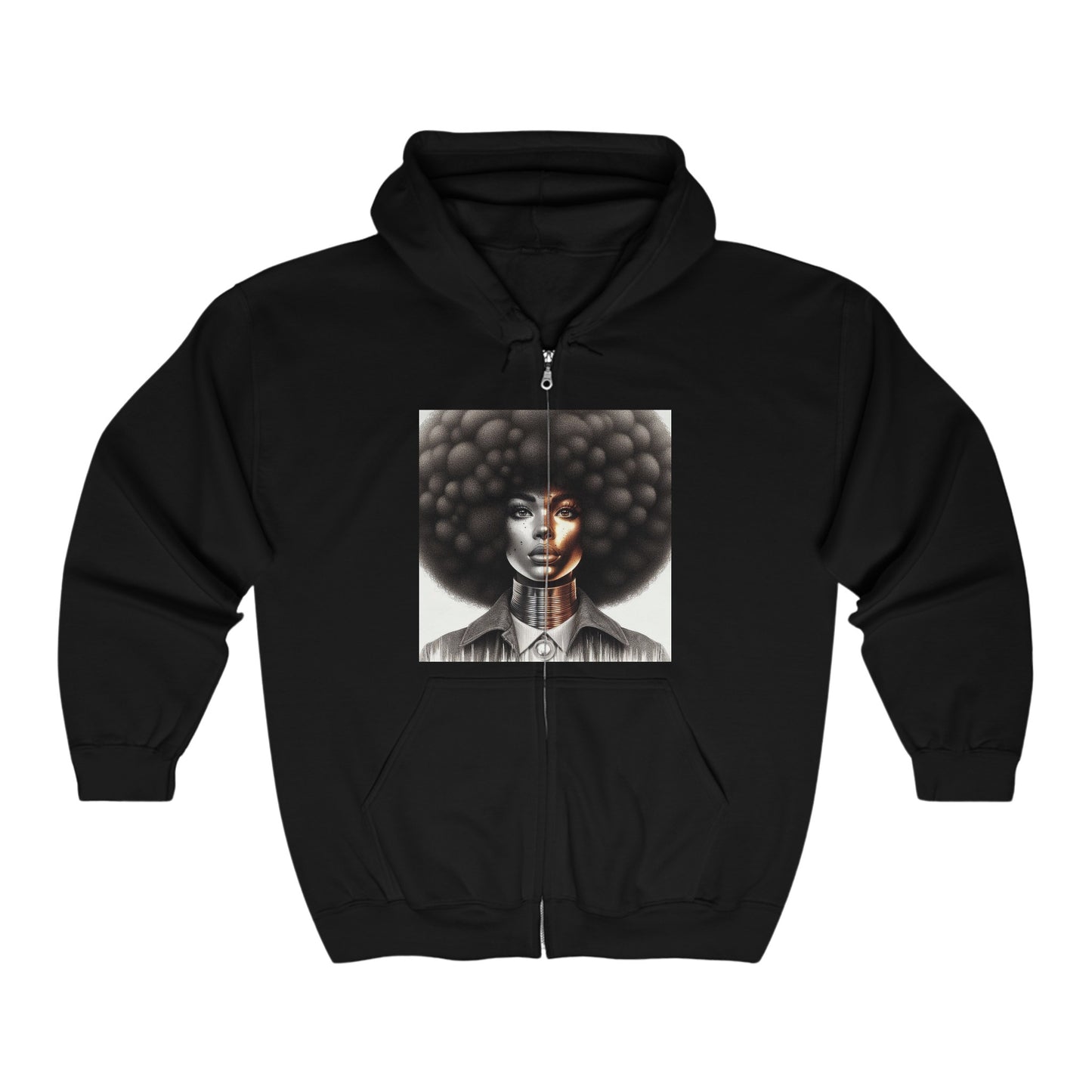 Afro Power Unisex Heavy Blend™ Full Zip Hooded Sweatshirt #AP9