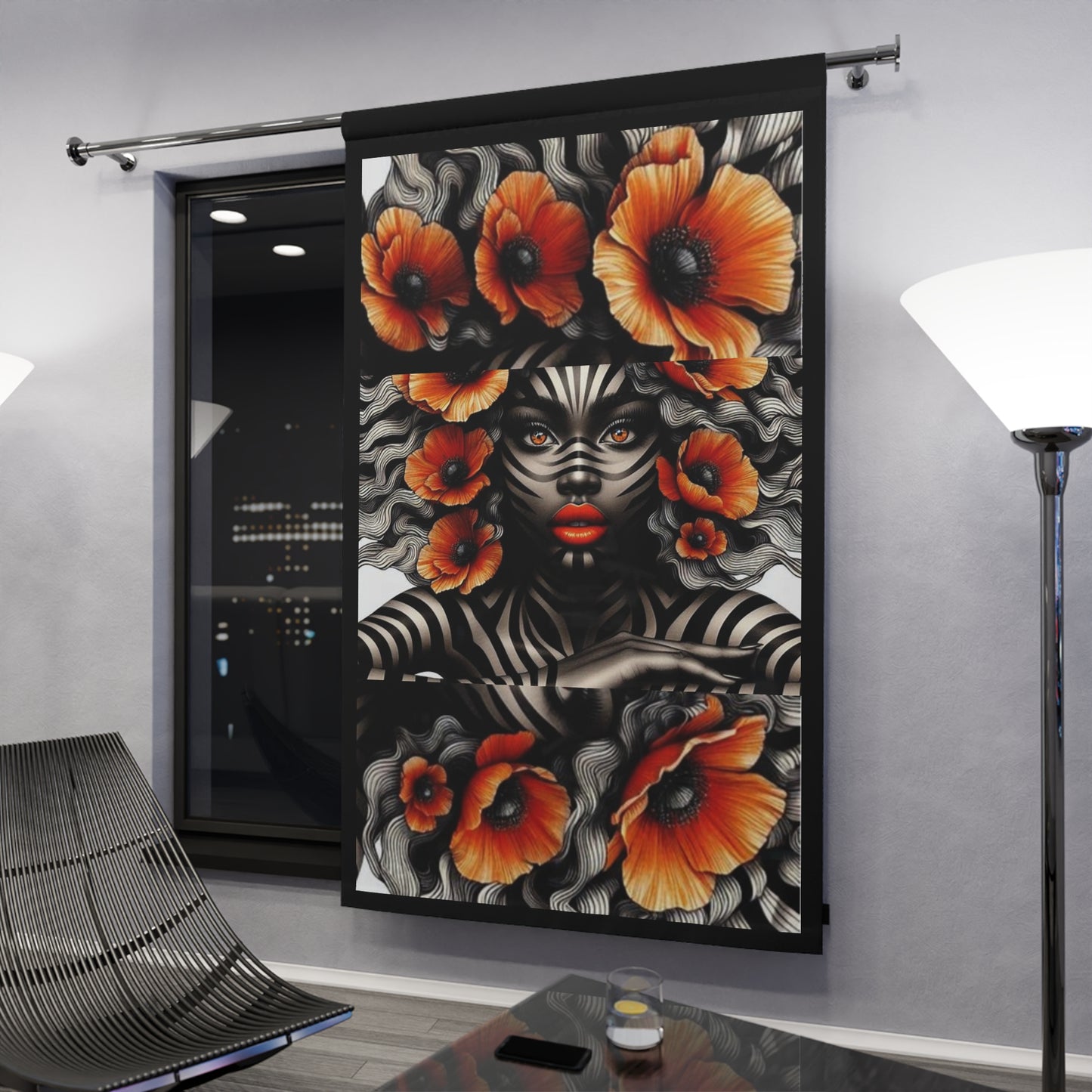 Zebra Fantasy Window Curtains (1 Piece) #ZF33